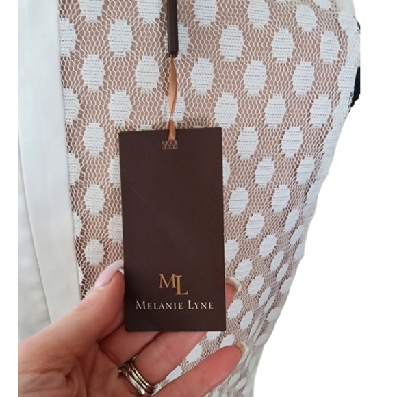 NWT Cream Lace Dress with Tan Underlay - Size 4 - Picture 4 of 4